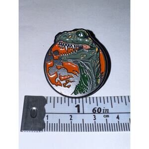 Dinosaur with Sunset Pin Brooch